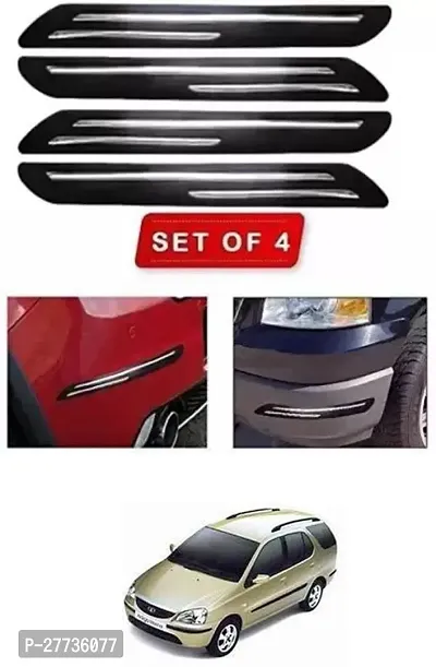 Protective Silicone Car Bumper Protector Guard For Tata Indigo Marina-Pack Of 4