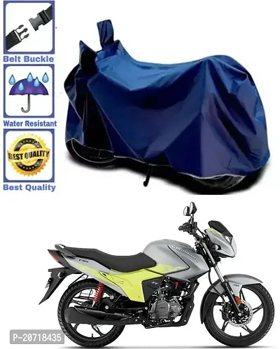 RONISH Waterproof Bike Cover/Two Wheeler Cover/Motorcycle Cover (Navy Blue) For Hero Glamour Blaze