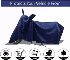 RONISH Waterproof Bike Cover/Two Wheeler Cover/Motorcycle Cover (Navy Blue) For Hero Achiever-thumb1
