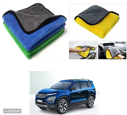 Car Cleaning Microfiber Cloth Pack Of 2 Multicolor For Tata Safari 7 Seater