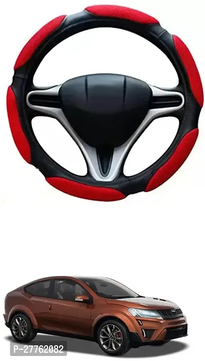 Car Steering Cover Red Black 6G Better Grip For Mahindra XUV Aero