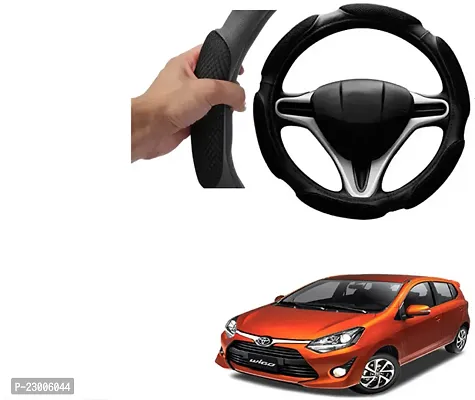 Car Better Grip Black Steering Wheel Cover (Slip-in) For Toyota Wigo