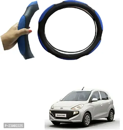 RONISH Car Steeing Cover/Black,Blue Steering Cover For Hyundai Santro