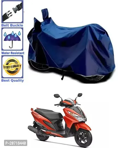 RONISH Waterproof Bike Cover/Two Wheeler Cover/Motorcycle Cover (Navy Blue) For Honda Grazia-thumb0