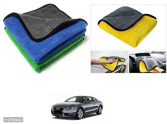 Car Cleaning Microfiber Cloth Pack Of 2 Multicolor For Audi A5-thumb0