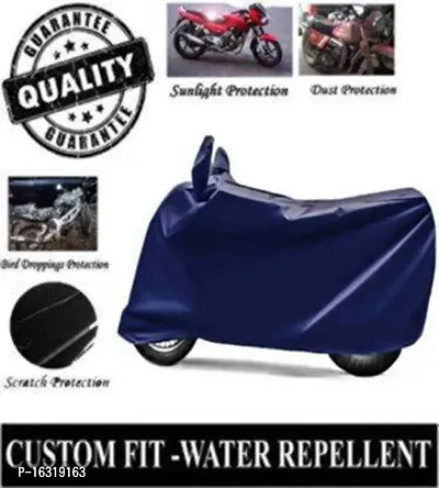 RONISH 100% Water Resistant Plain Blue Two Wheeler Cover for Platina 110 H-Gear-thumb4