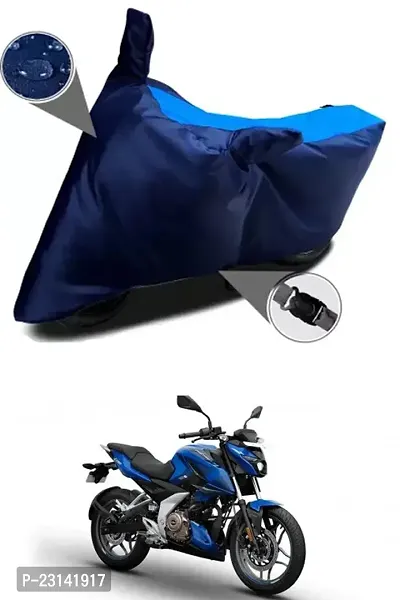 RONISH Waterproof Two Wheeler Cover (Black,Blue) For Bajaj Pulsar N160_t53