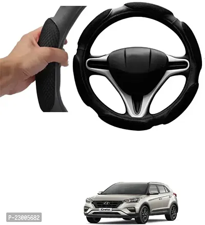 Car Better Grip Black Steering Wheel Cover (Slip-in) For Hyundai Creta