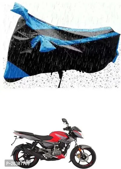 RONISH Two Wheeler Cover (Black,Blue) Fully Waterproof For Bajaj Pulsar 125-thumb0