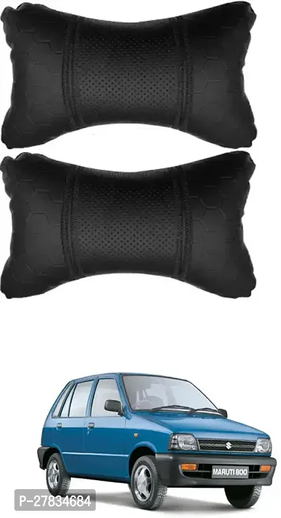 Comfortable Car Neckrest Pillow Black Football Design For Maruti Suzuki 800