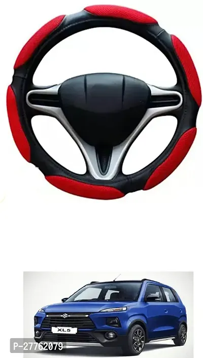 Car Steering Cover Red Black 6G Better Grip For Maruti Suzuki XL5-thumb0