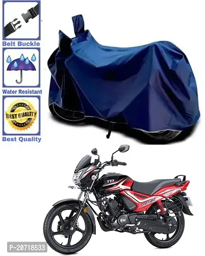 RONISH Waterproof Bike Cover/Two Wheeler Cover/Motorcycle Cover (Navy Blue) For TVS Star City