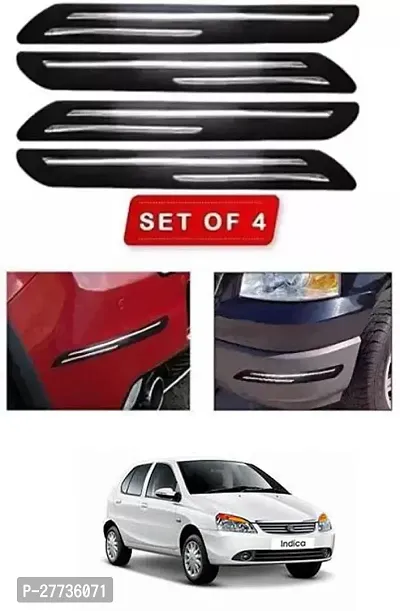 Protective Silicone Car Bumper Protector Guard For Tata Indica V2-Pack Of 4