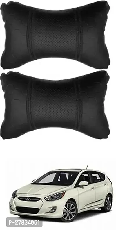 Comfortable Car Neckrest Pillow Black Football Design For Hyundai Accent