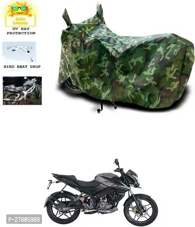 Designer Bike Body Cover Jungle Green For Bajaj Pulsar 160 Ns Dts-I