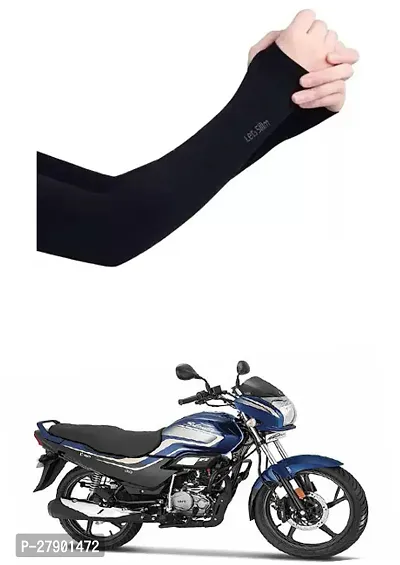 Stylish Breathable and Stretchable Arm Sleeve With Thumb Hole For Hero MotoCorp Super Splendor