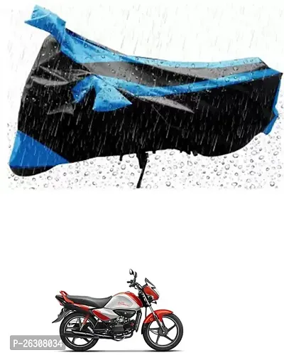 RONISH Two Wheeler Cover (Black,Blue) Fully Waterproof For Hero MotoCorp Splendor iSmart