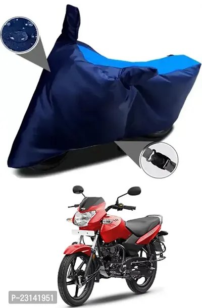 RONISH Waterproof Two Wheeler Cover (Black,Blue) For TVS Sport_t84