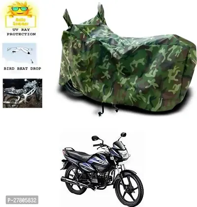 Designer Bike Body Cover Jungle Green For Hero Splendor Nxg-thumb0