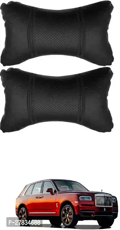 Comfortable Car Neckrest Pillow Black Football Design For Rolls Royce Cullinan