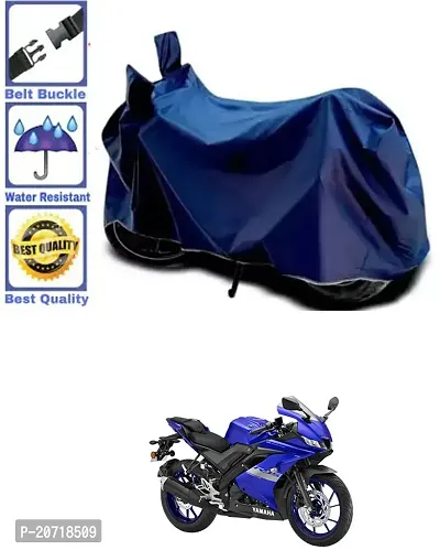 RONISH Waterproof Bike Cover/Two Wheeler Cover/Motorcycle Cover (Navy Blue) For Yamaha R15-thumb0