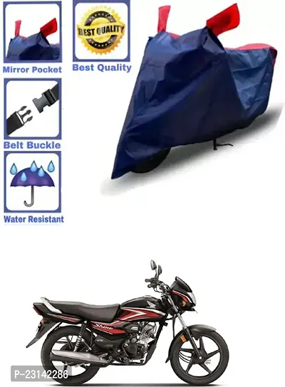 RONISH Waterproof Two Wheeler Cover (Black,Red) For Honda Shine_k72