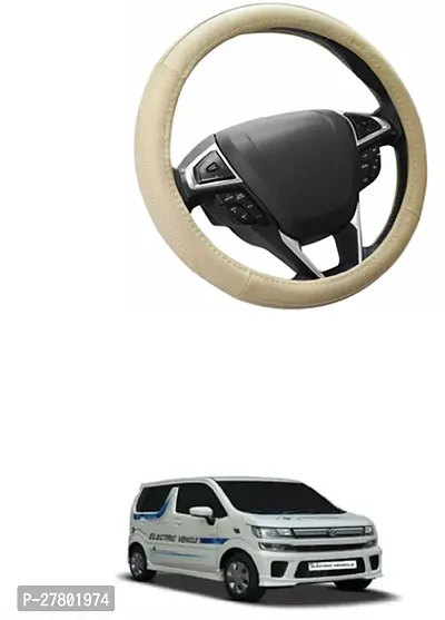 Designer Car Steering Cover Round Beige For Maruti Suzuki Wagonr Electric Vehicle