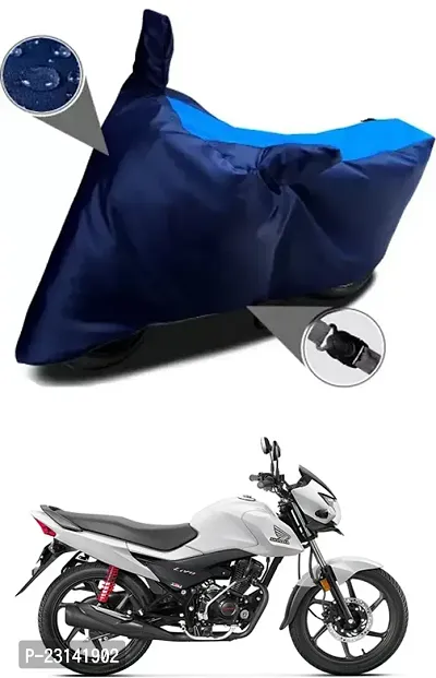 RONISH Waterproof Two Wheeler Cover (Black,Blue) For Honda Livo_t39-thumb0