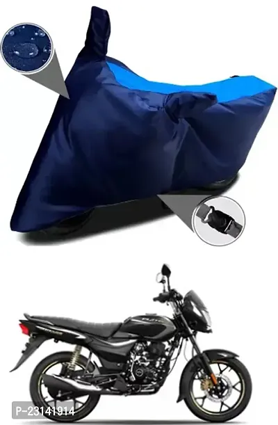 RONISH Waterproof Two Wheeler Cover (Black,Blue) For Bajaj Platina 110_t50-thumb0