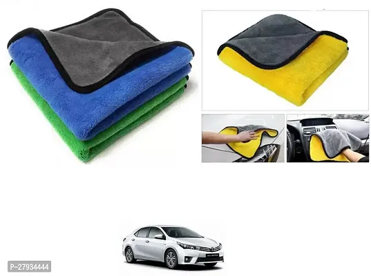 Car Cleaning Microfiber Cloth Pack Of 2 Multicolor For Toyota Altis-thumb0