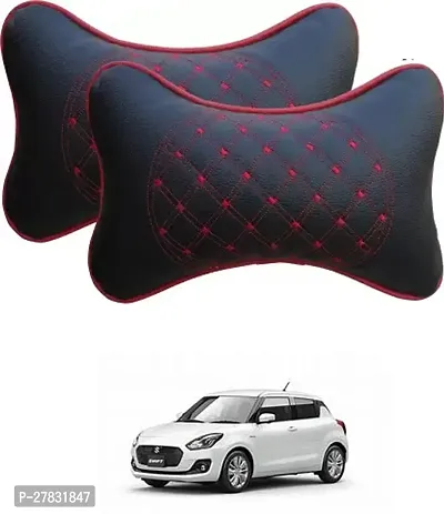 Stylish Car Neckrest Pillow Diamond Print Black For Maruti Suzuki Swift