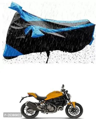 RONISH Two Wheeler Cover (Black,Blue) Fully Waterproof For Ducati Monster 821