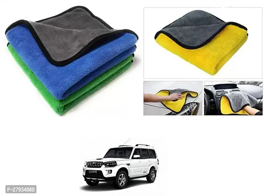 Car Cleaning Microfiber Cloth Pack Of 2 Multicolor For Mahindra Scorpio