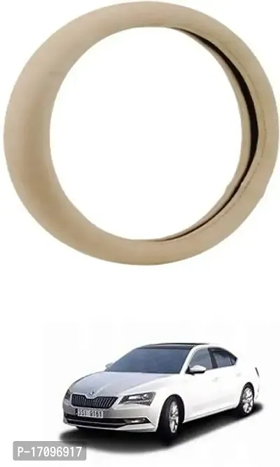 Car Stering Cover Round Beige For Superb-thumb0