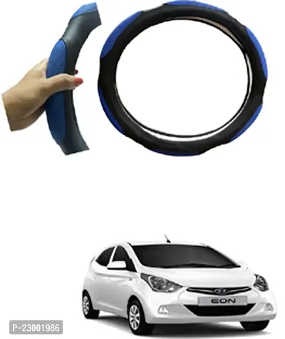 RONISH Car Steeing Cover/Black,Blue Steering Cover For Hyundai Eon-thumb0