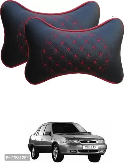 Stylish Car Neckrest Pillow Diamond Print Black For Universal For Car Cielo