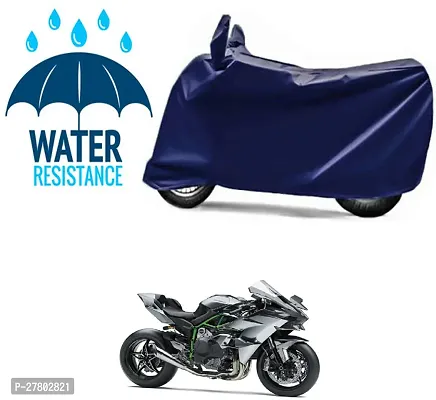 Designer Bike Body Cover Navy Blue For Kawasaki Ninja H2R