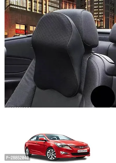 Stylish Car Ergonomic Neck Pillow Memory Foam Neck Support for Neck, Back Pain Relief Neck Rest Support Cushion For Hyundai Fluidic Verna 4S-thumb0