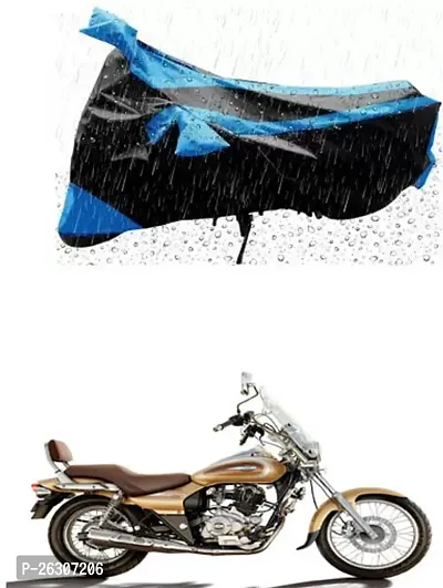 RONISH Two Wheeler Cover (Black,Blue) Fully Waterproof For Bajaj Avenger