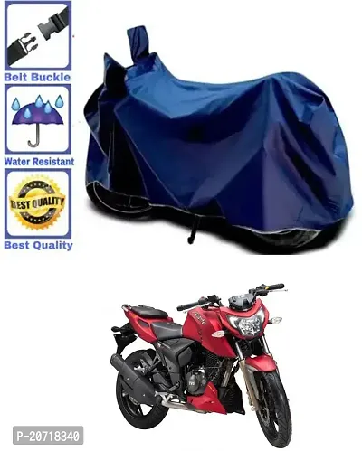 RONISH Waterproof Bike Cover/Two Wheeler Cover/Motorcycle Cover (Navy Blue) For TVS Apache RTR 200-thumb0