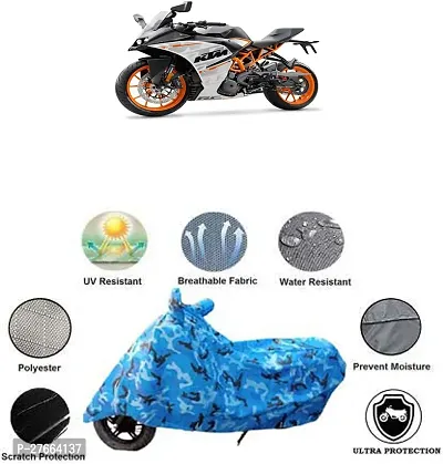 Stylish Blue Polyester KTM RC 390 Bike Cover