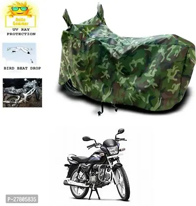 Designer Bike Body Cover Jungle Green For Hero Splendor Pro-thumb0