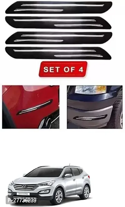 Protective Silicone Car Bumper Protector Guard For Hyundai SantaFe-Pack Of 4-thumb0