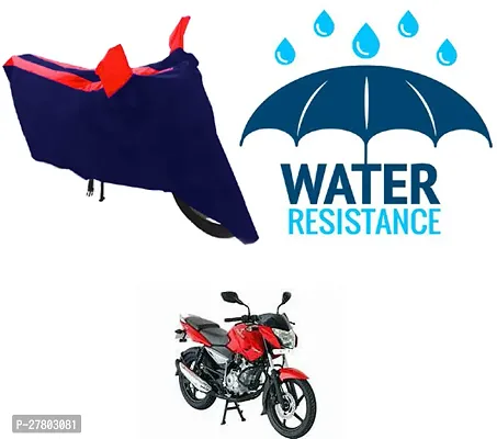 Designer Bike Body Cover Red And Blue For Bajaj Pulsar