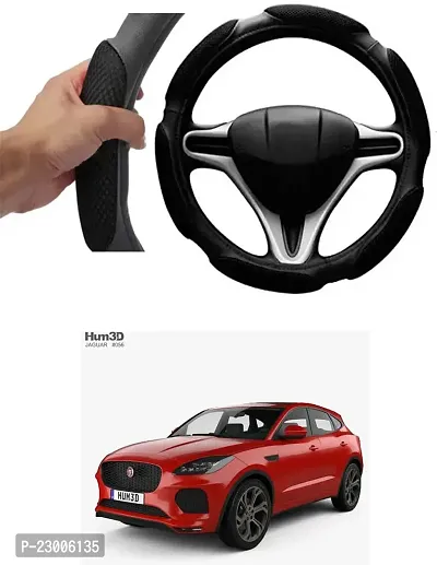 Car Better Grip Black Steering Wheel Cover (Slip-in) For Jaguar E-Pace