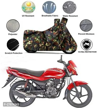 Dust and Water Resistant  Polyester Bajaj Platina 100 DTS-i Bike Cover-thumb0