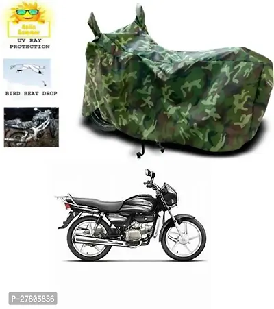 Designer Bike Body Cover Jungle Green For Hero Splendor-thumb0