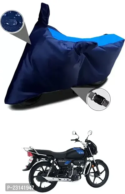 RONISH Waterproof Two Wheeler Cover (Black,Blue) For Hero Splendor Plus_t80