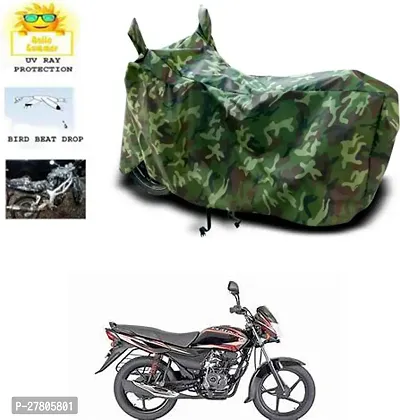 Designer Bike Body Cover Jungle Green For Bajaj Platina-thumb0