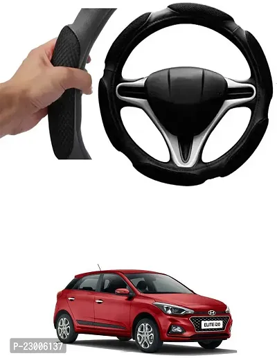 Car Better Grip Black Steering Wheel Cover (Slip-in) For Hyundai Elite i20 2020